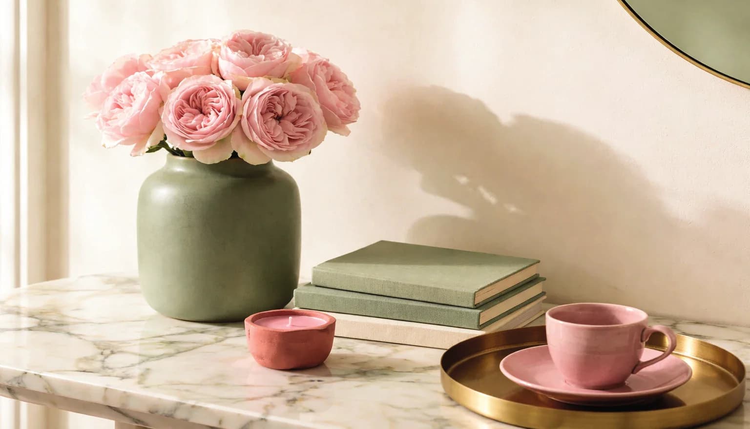 Verde salvia e rosa antico